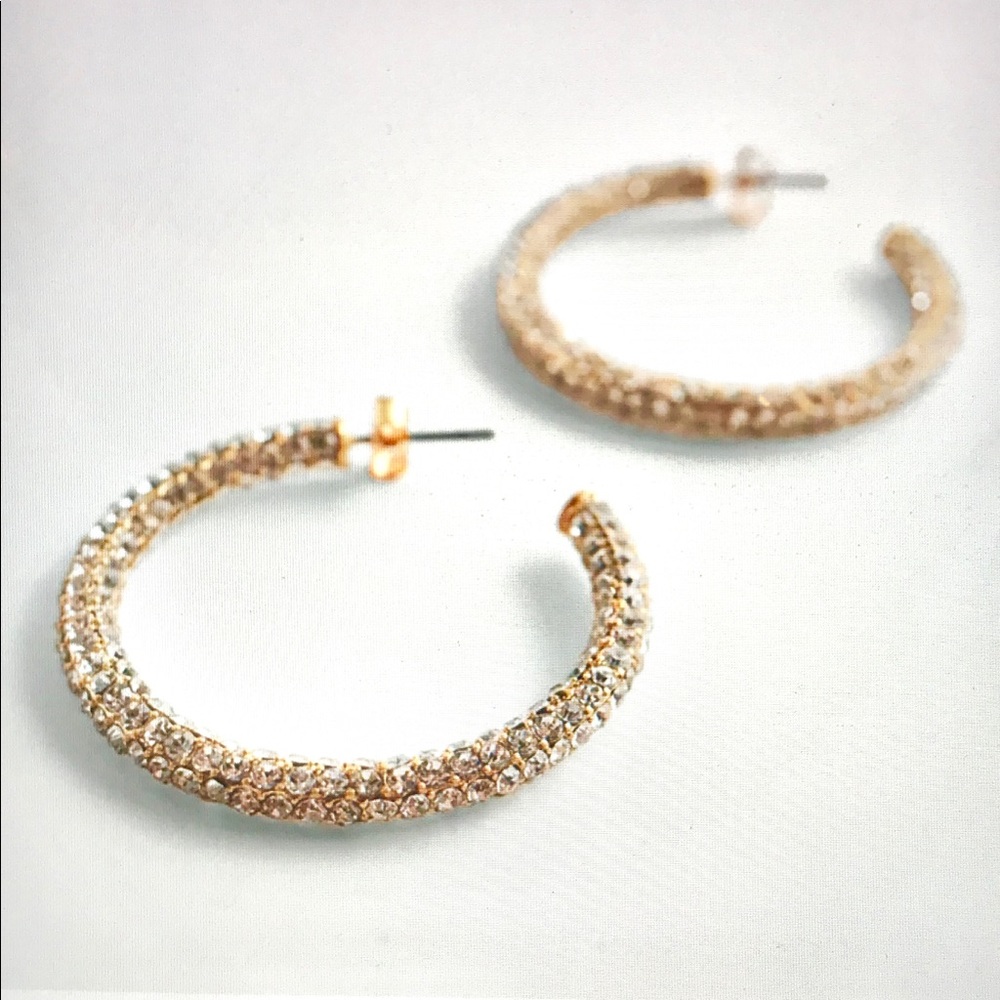 💫Zara Sparkling Rhinestone Hoops💫 - Picture 2 of 10